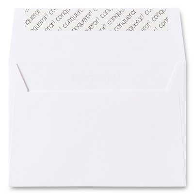 Enveloppe C6 Conqueror Wove Brillant White 120g/m², avec fourreau Boîte de 500 pièces