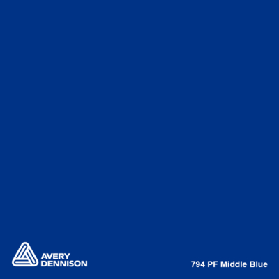 Avery 700 brillant 794 middle blue adhésif permanent 1230 mm x 50 m(794/1.23)