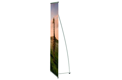 L-Banner - solution d’affichage- support stable -structure en L- totem - Livre avec son sac de transport - Antalis