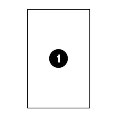 Etiquettes Laser - Coins droits - etiquette Image- Etiquette Blanche format A4 - 1 etiquette par page - Antalis