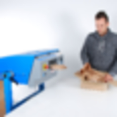 Demonstration d'une machine Padpack LC- Machine de calage- Papier froisse- remplissage- Protection- expedition- Antalis