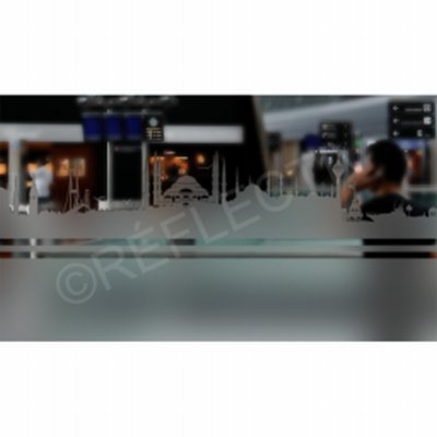 Reflectiv TWY450 - Film vitrage Dépoli frise Dubai