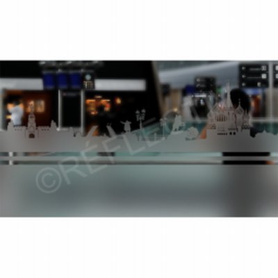 Reflectiv TWY800 - Film vitrage Dépoli frise Dubai