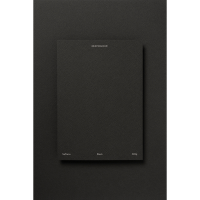 Keaykolour Saffiano Black 340g/m² 700mm x 1000mm Paquet de 50 feuilles