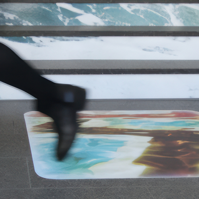 Aslan DFP 33 Film Floor Graphics blanc directement imprimable, classe antidérapante R9