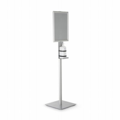 Distributeur sur pied aluminium de gel hydroalcoolique - Antalis