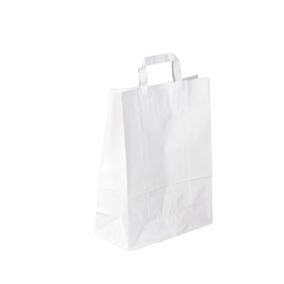 Sac kraft avec poignée blanc - ANTALIS