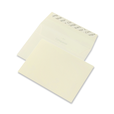 Enveloppe C6 Conqueror Wove Cream 120g/m², avec fourreau Boîte de 500 pièces