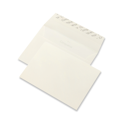 Enveloppe C6 Conqueror Wove Oyster 120g/m², avec fourreau Boîte de 500 pièces