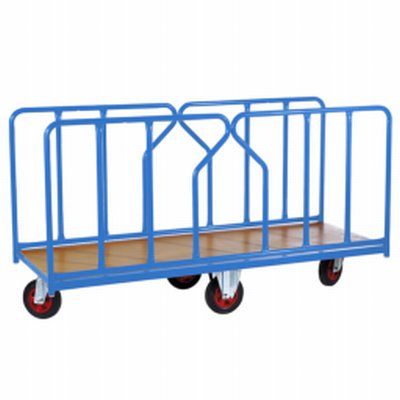 Photo Chariot pour charges longues 500 kg équipé de ridelles amovibles tube