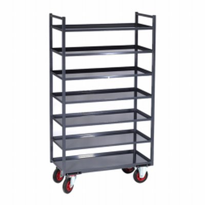 Photo Servante multi niveaux à 7 plateaux tôle 400 kg