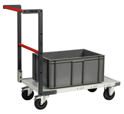 Chariot FIMM flat-pack dossier fixe 850 x 500 mm plateau mélaminé roues caoutchouc 250 kg