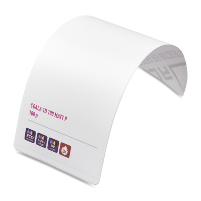 Adhésif Pvc Monomère blanc Brillant Coala 1D 100 Gloss P colle transparente 1050 mm x 50 m