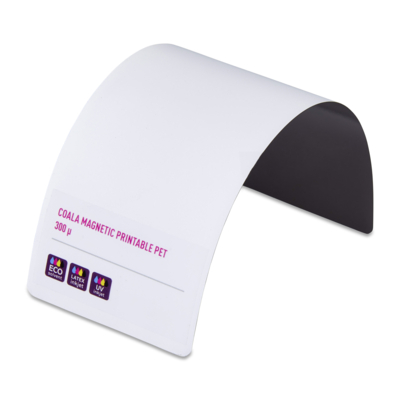 Film polyester magnétique blanc Coala Magnetic PET 635 g/m² 1270 mm x 30 m