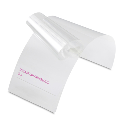 Lamination polyester brillante transparente Coala UV Lam Anti Graffiti 1040 mm x 50 m