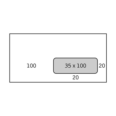 Enveloppe DL Blanche 80 g/m² avec fenêtre 35x100 - Antalis Premium