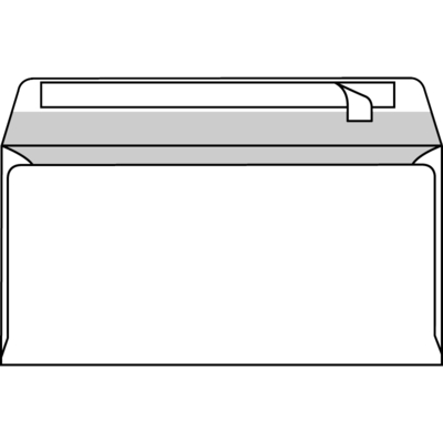 Enveloppe DL Blanche 80 g/m² avec fenêtre 35x100 mm - Antalis Classic