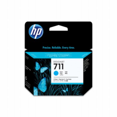 HP 711 Cyan Ink 29ml 3 Cart