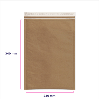 Pochette matelassée papier nid d'abeille 250 x 340 mm
