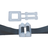 Boucle plastique autobloquante transparent 12 mm