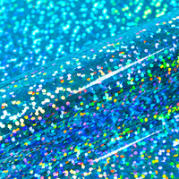 Siser, Holographic, brillant, polyester, H0051 - bleu ciel, 105µm, 500mm x 10.00m, hotmelt, Boîte de 1 rouleau, H0051/0.50