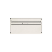 Enveloppe DL 110 x 220 mm sans fenêtre Curious Translucents Clear, vélin, clear strip, patte droite, 112g/m2