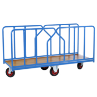 Photo Chariot pour charges longues 500 kg équipé de ridelles amovibles tube