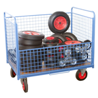 Photo Chariot conteneur 500 kg habillage grillagé