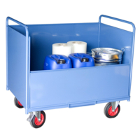 Photo Chariot conteneur 500 kg habillage tôle