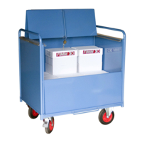 Photo Chariot conteneur 500 kg habillage tôle avec toit cadenassable