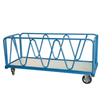 Photo Chariot industriel 1200 kg 2 dossiers + 2 ridelles tube
