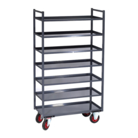 Photo Servante multi niveaux à 7 plateaux tôle 400 kg