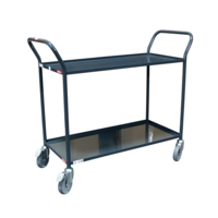 Photo Servante polyvalente 2 plateaux tôle 200 kg grise