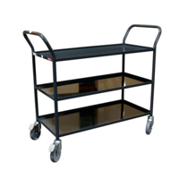 Photo Servante polyvalente 3 plateaux tôle 200 kg grise