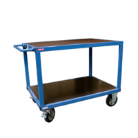 Photo Servante d'atelier mécano soudée 1 tonne, 2 plateaux