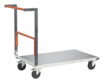 Chariot FIMM flat-pack dossier repliable 850 x 500 mm plateau tôle roues caoutchouc 250 kg