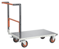 Chariot FIMM flat-pack dossier repliable 850 x 500 mm plateau tôle roues caoutchouc 400 kg