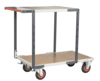 Servante FIMM flat-pack 2 pl.x médium 1 pl. 1000 x 600 mm et 1 pl. 700 x 600 mm roues cc 400 kg