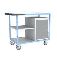 Servante établi équipée, demi plateau tôle + 1 bloc porte, 250 kg, FIMM