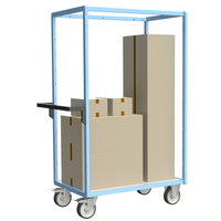 Servante multi-niveaux, plateau bois, 1000 x 600 mm, 500 kg