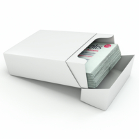 Boîte de cartes de visite Blanc Kraft 60 mm x 95 mm x 36 mm