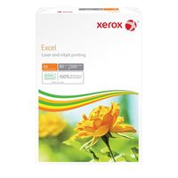 Xerox, Excel, white, uncoated, Copier paper, woodfree ECF, 80g/m2, 210mm x 297mm, A4, long grain, pack of 500 sheets, 003R97000