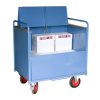 Photo Chariot conteneur 500 kg habillage tôle avec toit cadenassable