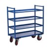 Photo Servante multi niveaux à 4 plateaux tôle 400 kg