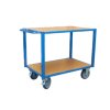 Photo Servante établi 2 plateaux bois 500 kg bleue