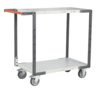 Servante FIMM flat-pack 2 plateaux mélaminé, 850 x 500 mm, roues TPE, 250 kg