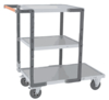 Servante FIMM flat-pack 3 plx tôle 1 pl. 850 x 500 mm et 2 plx 550 x 500 mm roues caoutchouc 250 kg