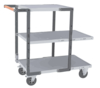 Servante FIMM flat-pack 3 plx tôle 2 plx 850 x 500 mm et 1 pl. 550 x 500 mm roues caoutchouc 250 kg