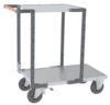 Servante FIMM flat-pack 2 plx tôle 1 pl. 850 x 500 mm et 1 pl. 550 x 500 mm roues caoutchouc 400 kg