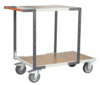 Servante FIMM flat-pack 2 plateaux médium 1 pl. 1000 x 600 mm et 1 pl. 700 x 600 mm roues TPE 400 kg